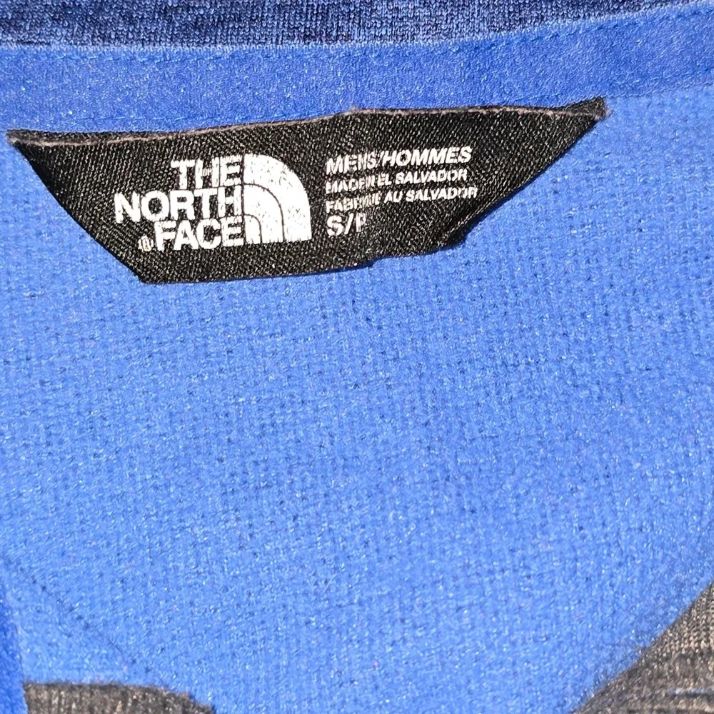 The North Face Mens Small Pullover Long Sleeve Blue‎ Quarter Zip Top